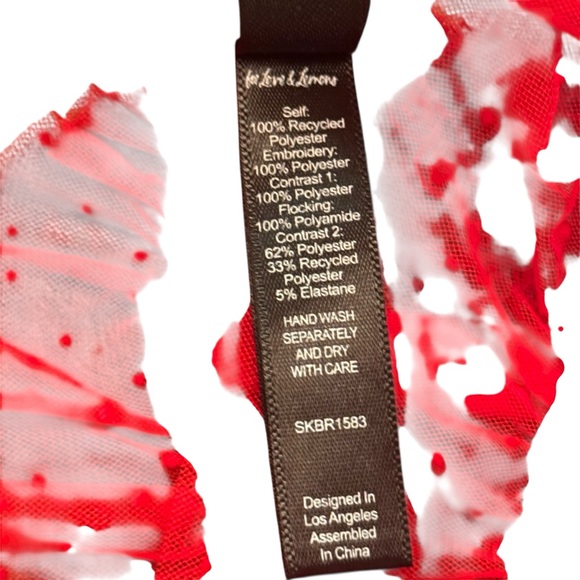 For Love & Lemons Red Lace & Mesh Underwire Bustier Bra SZ. XXS - Picture 16 of 16